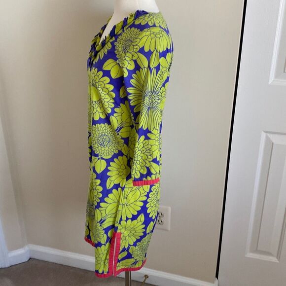 Boden Green Floral Beach‎ Coverup Dress Size 4 - Picture 3 of 9